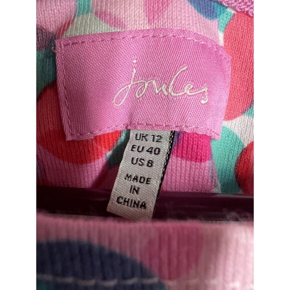 Joules Midi Dress Size 8 Cotton Riviera Abstract Jersey Dot Green  Stripe Tshirt - Picture 5 of 6